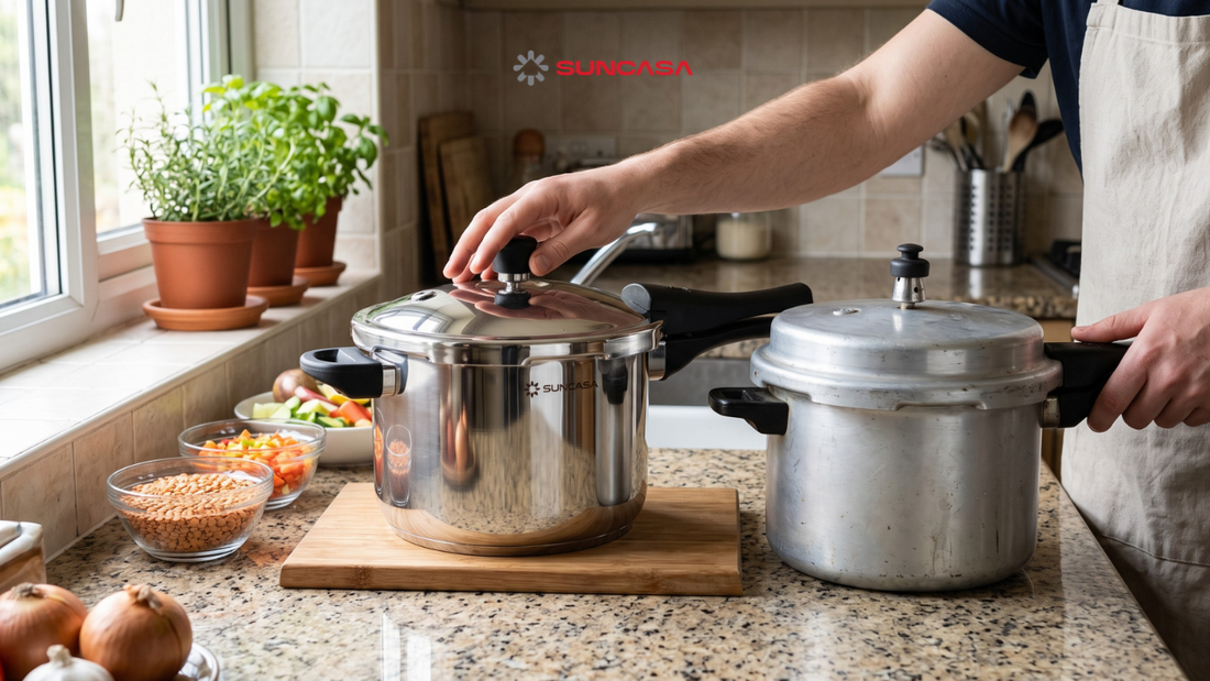Aluminium vs Stainless Steel Pressure Cooker Comparison Guide