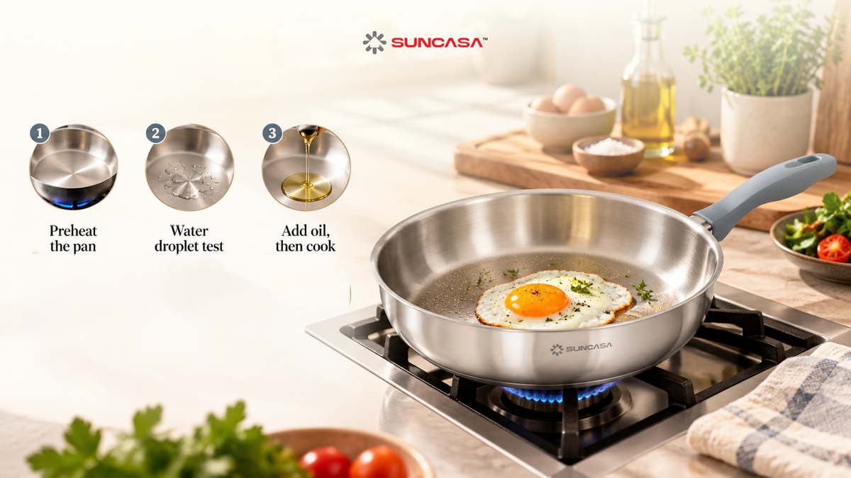How To Make Stainless Steel Cookware Naturally Non-Stick Daily