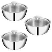 SUNCASA Festa DoubleWall PUF Insulated Casserole with Lid, Set of 3