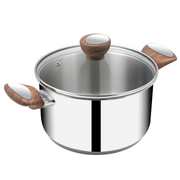 SUNCASA Impact Pro Luxe Casserole with Glass Lid, 30cm