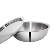 SUNCASA Tri Smart Triply Tasla with lid,  24 CM