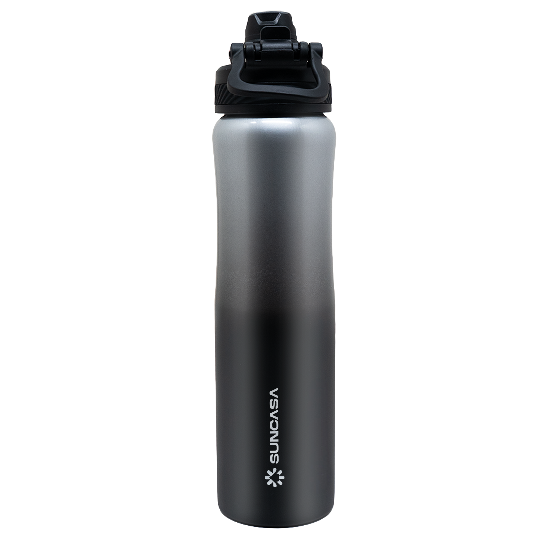 SUNCASA Oceana Sipper Flask,  800 ml, Grey & black