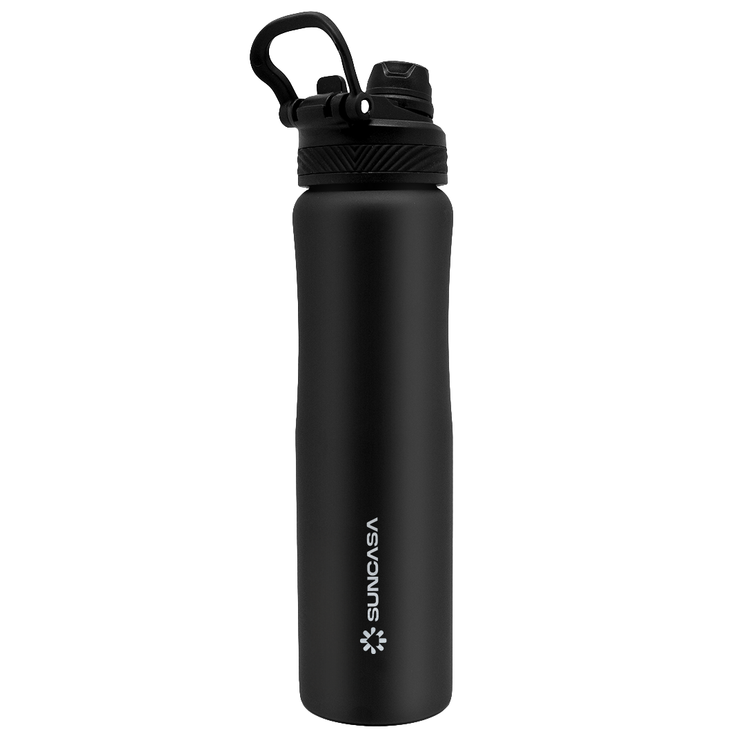 SUNCASA Oceana Sipper Flask,  800 ml, All Black