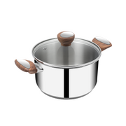 SUNCASA Impact Pro Luxe Casserole with Glass Lid, 18cm