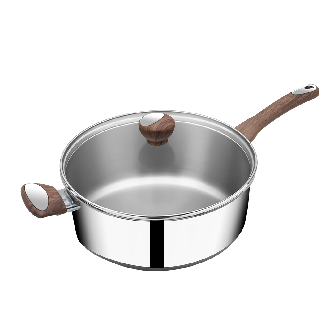 SUNCASA Impact Pro Luxe SautePan with Glass Lid, 26cm