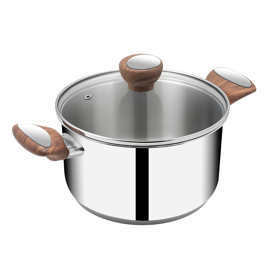 SUNCASA Impact Pro Luxe Casserole with Glass Lid, 28cm