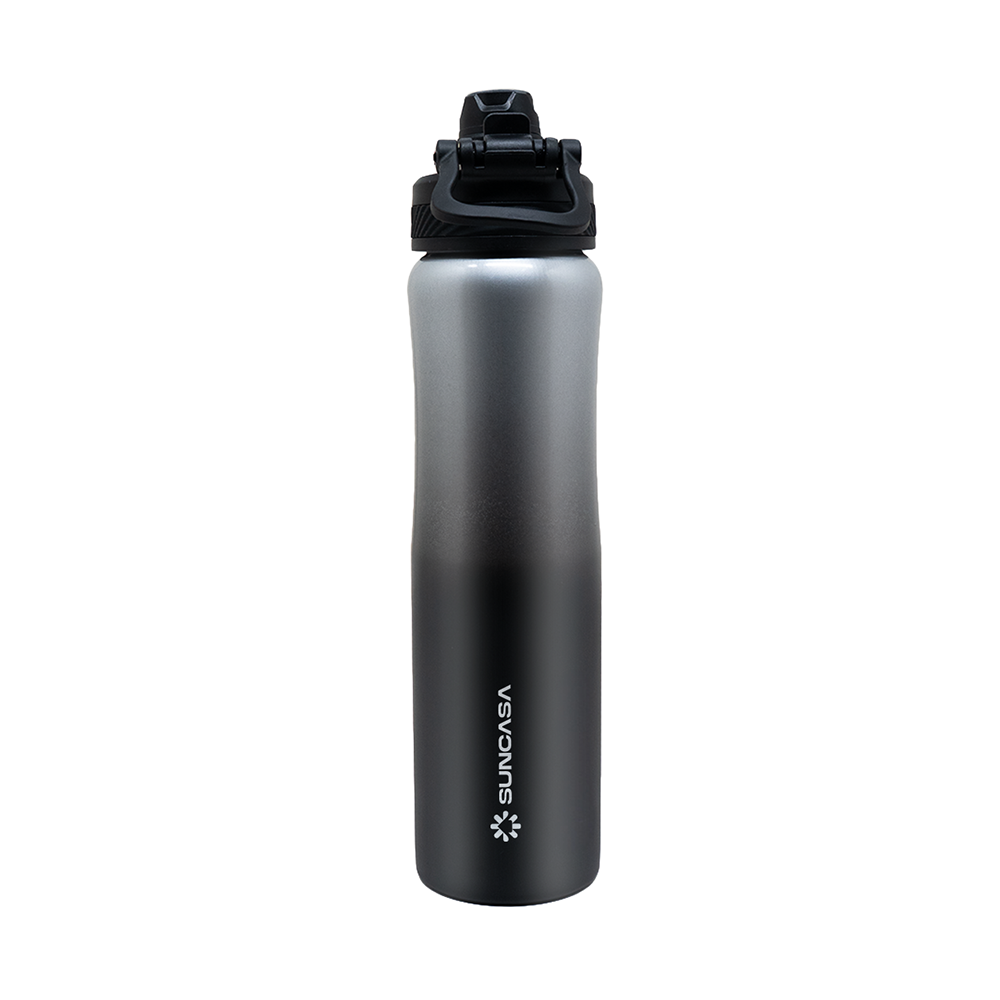 SUNCASA Oceana Sipper Flask,  600 ml, Grey & black