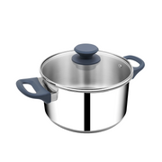 SUNCASA Impact Pro Stainless Steel Casserole with Glass Lid, 20cm