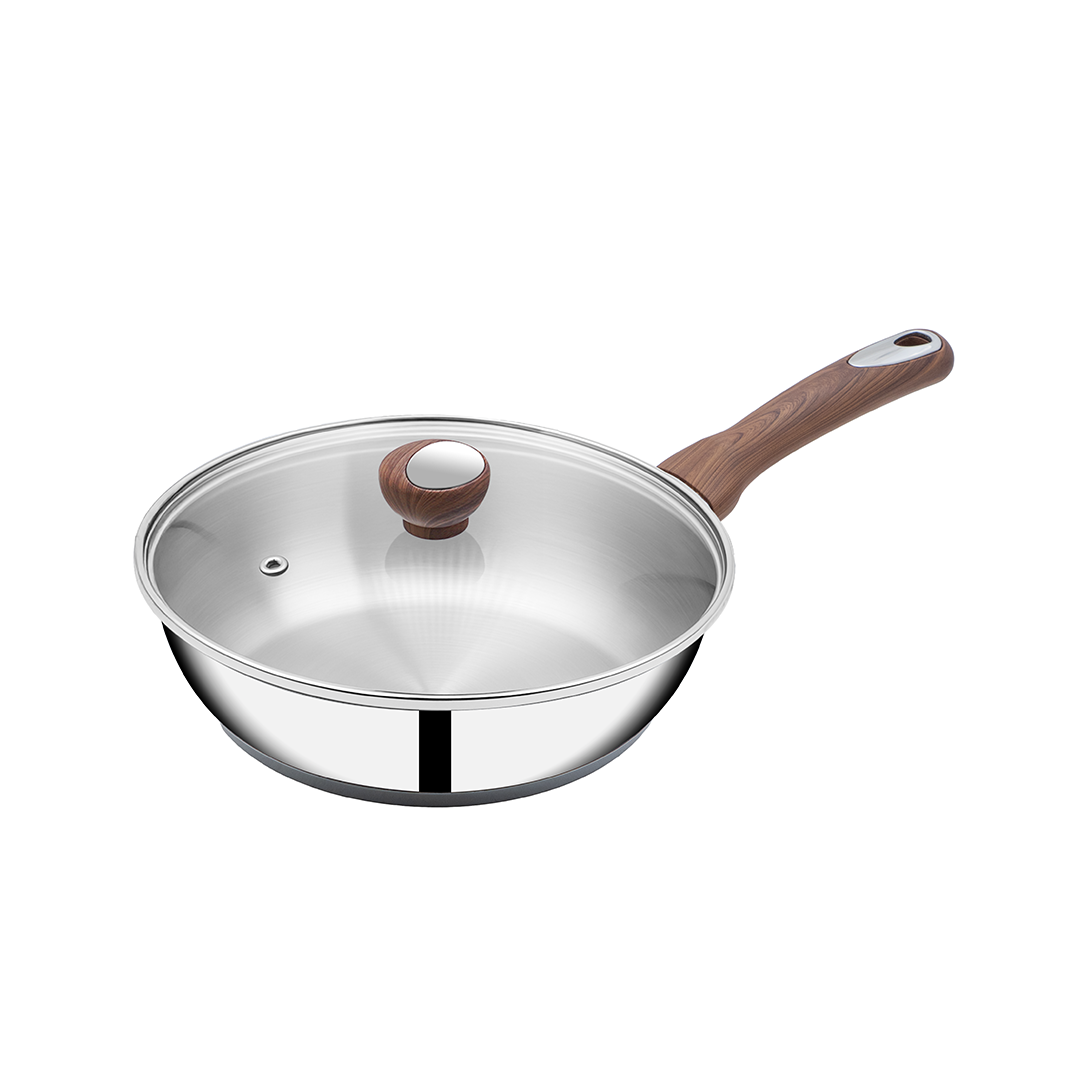 SUNCASA Impact Pro Luxe Frypan with Glass Lid, 20cm
