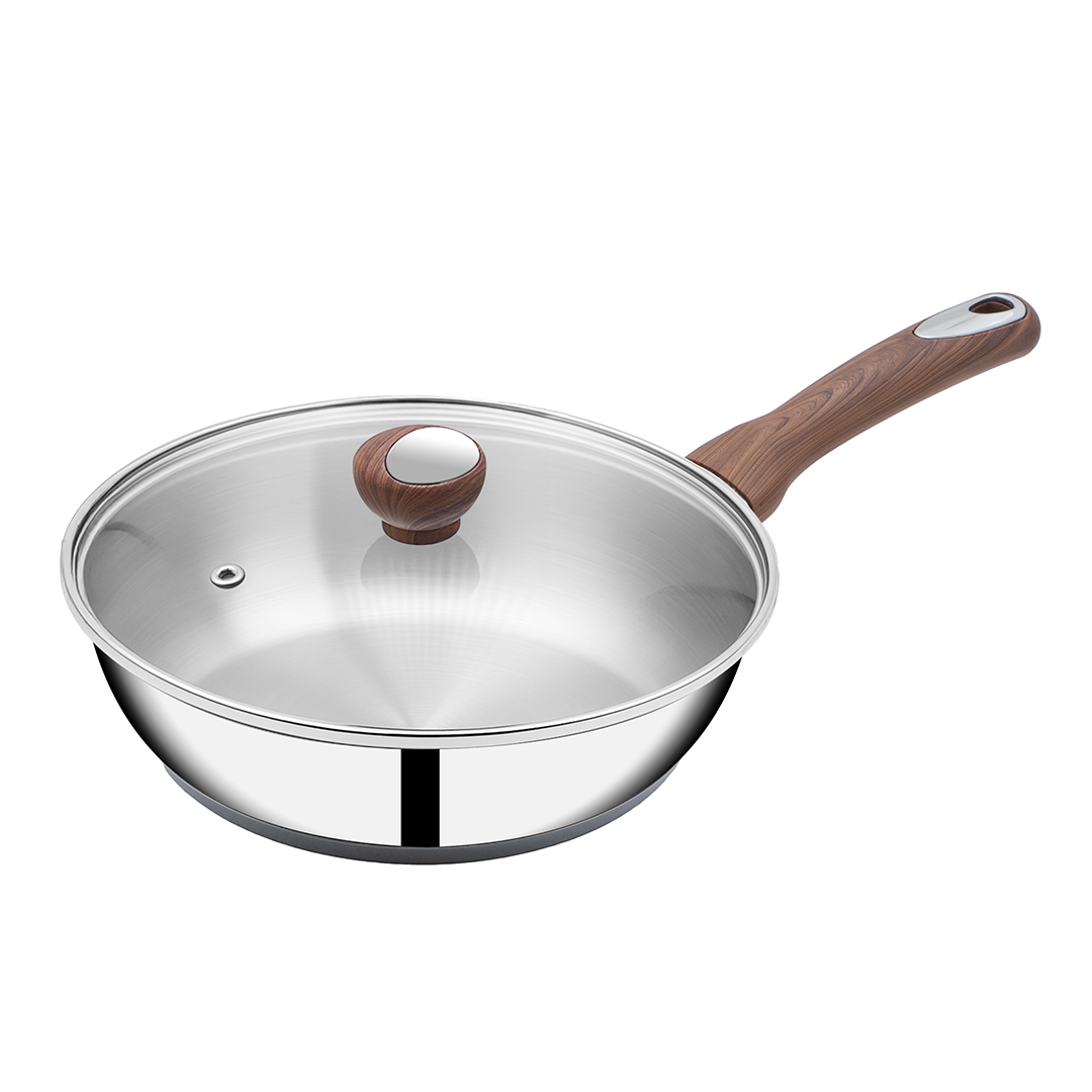 SUNCASA Impact Pro Luxe Frypan with Glass Lid, 26cm