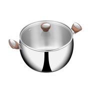 SUNCASA Impact pro Luxe Belly Casserole with Glass lid, 16 cm