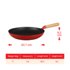 SUNCASA Castella Pre Seasoned Cast Iron Frypan, 20cm/ 0.8L