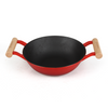 SUNCASA Castella Pre Seasoned Cast Iron Kadai, 24cm/ 2.2L
