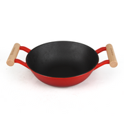 SUNCASA Castella Pre Seasoned Cast Iron Kadai, 24cm/ 2.2L