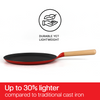 SUNCASA Castella Pre Seasoned Cast Iron Dosa Tawa, 28cm
