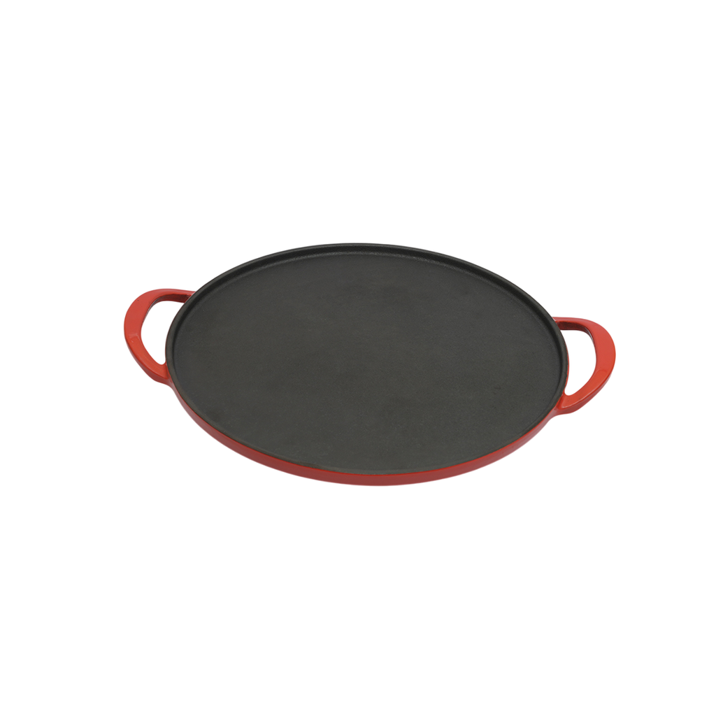 SUNCASA Castella Pre Seasoned Cast Iron Dosa Tawa, 30cm