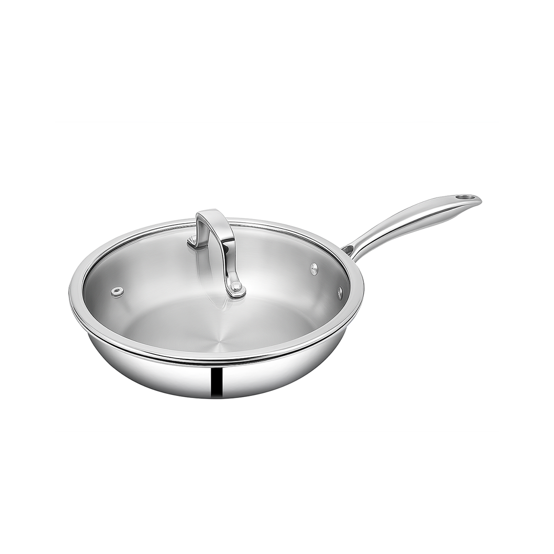 SUNCASA Tri Smart Triply Frypan with lid, 18 cm