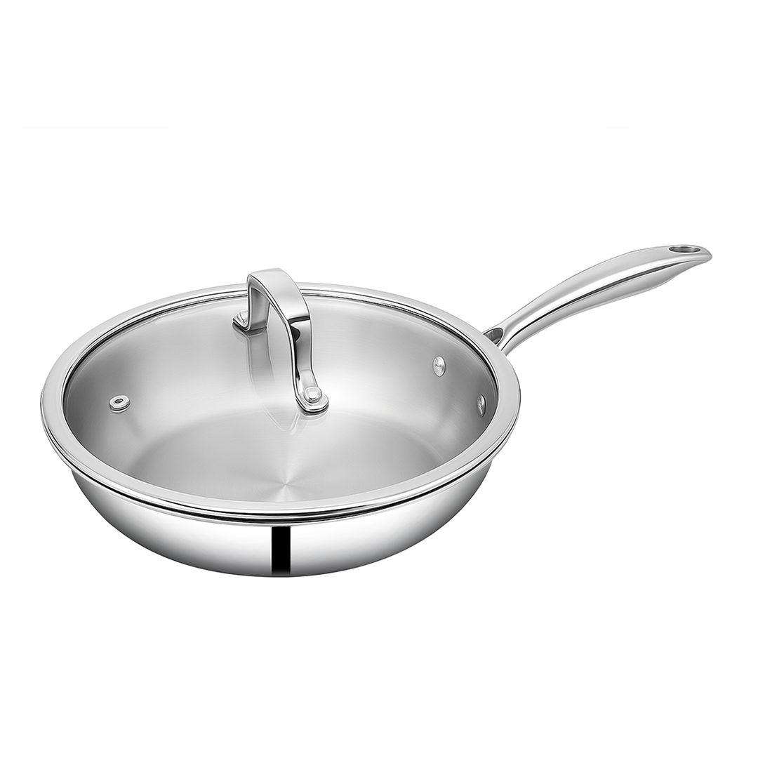 SUNCASA Trismart Triply Frypan with lid, 24 cm