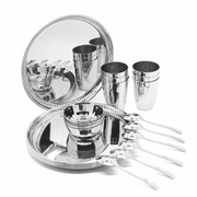 SUNCASA Festa Hammered Dinner Set, 24 PCS