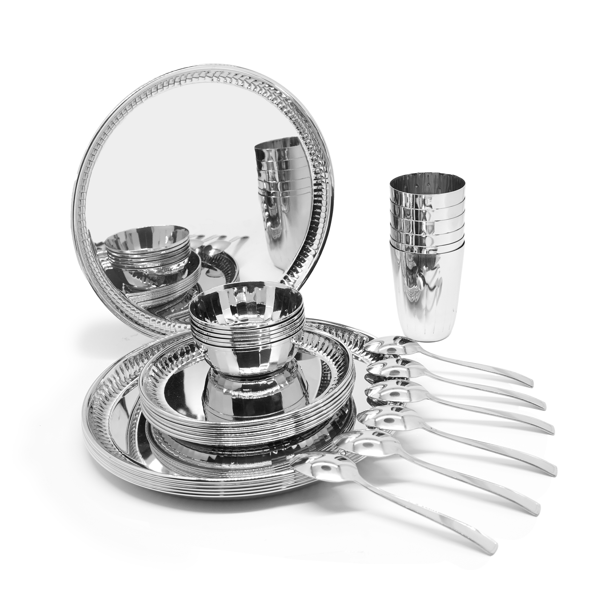 SUNCASA Festa Hammered Dinner Set, 30 PCS