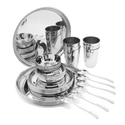 SUNCASA Festa Hammered Dinner Set, 42 PCS