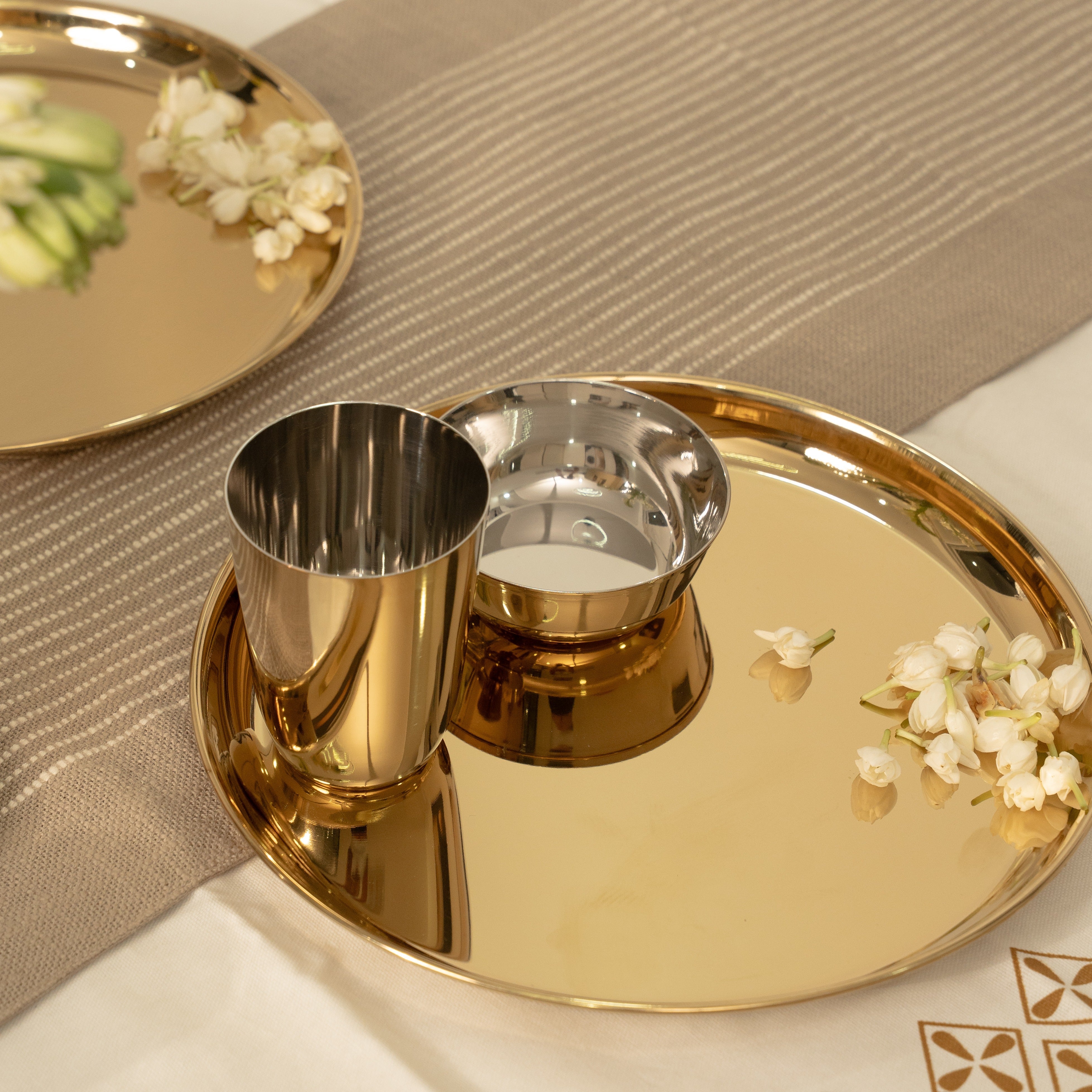 SUNCASA Festa PVD Dinner Set, 18 PCS