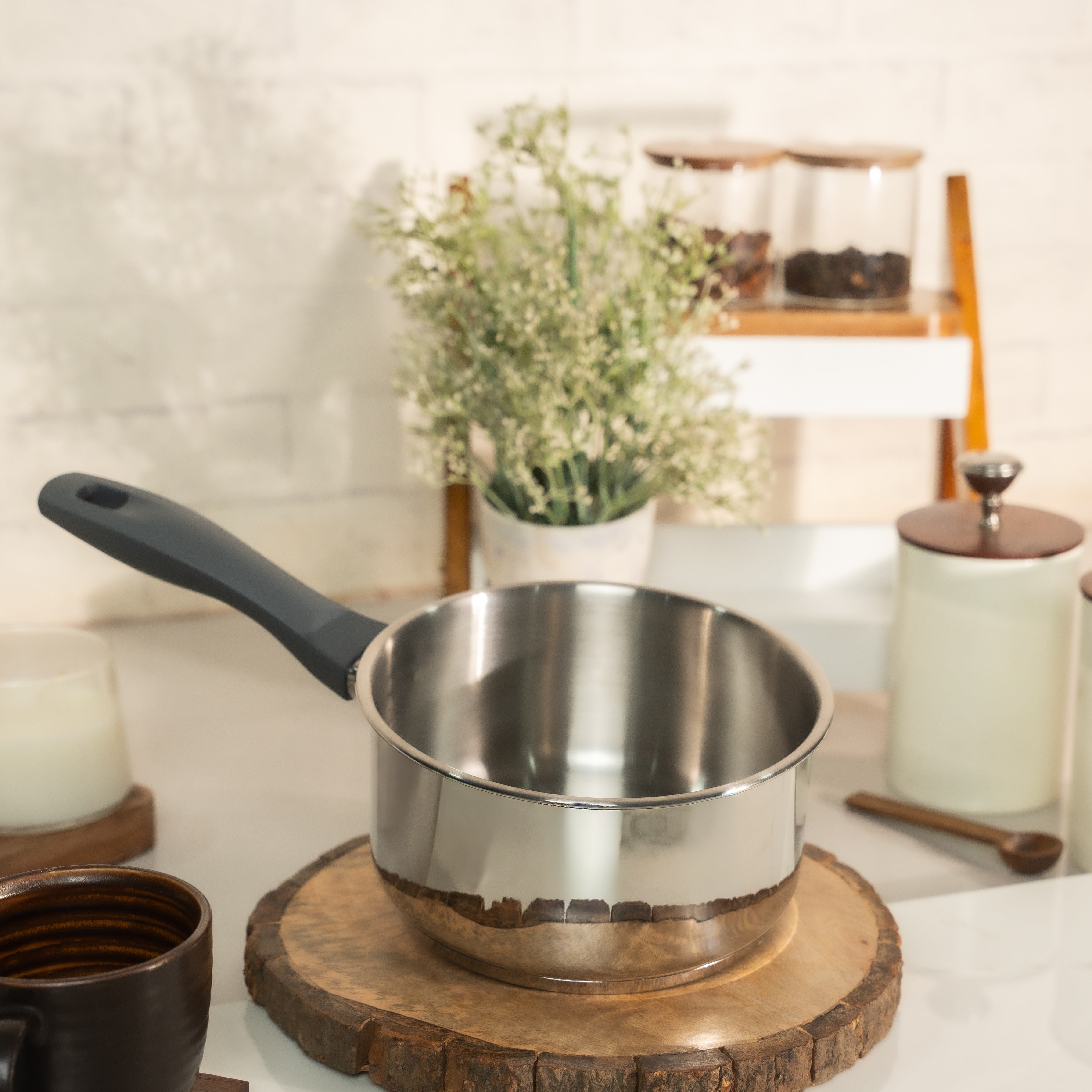 SUNCASA Impact Pro Stainless Steel Saucepan, 20cm