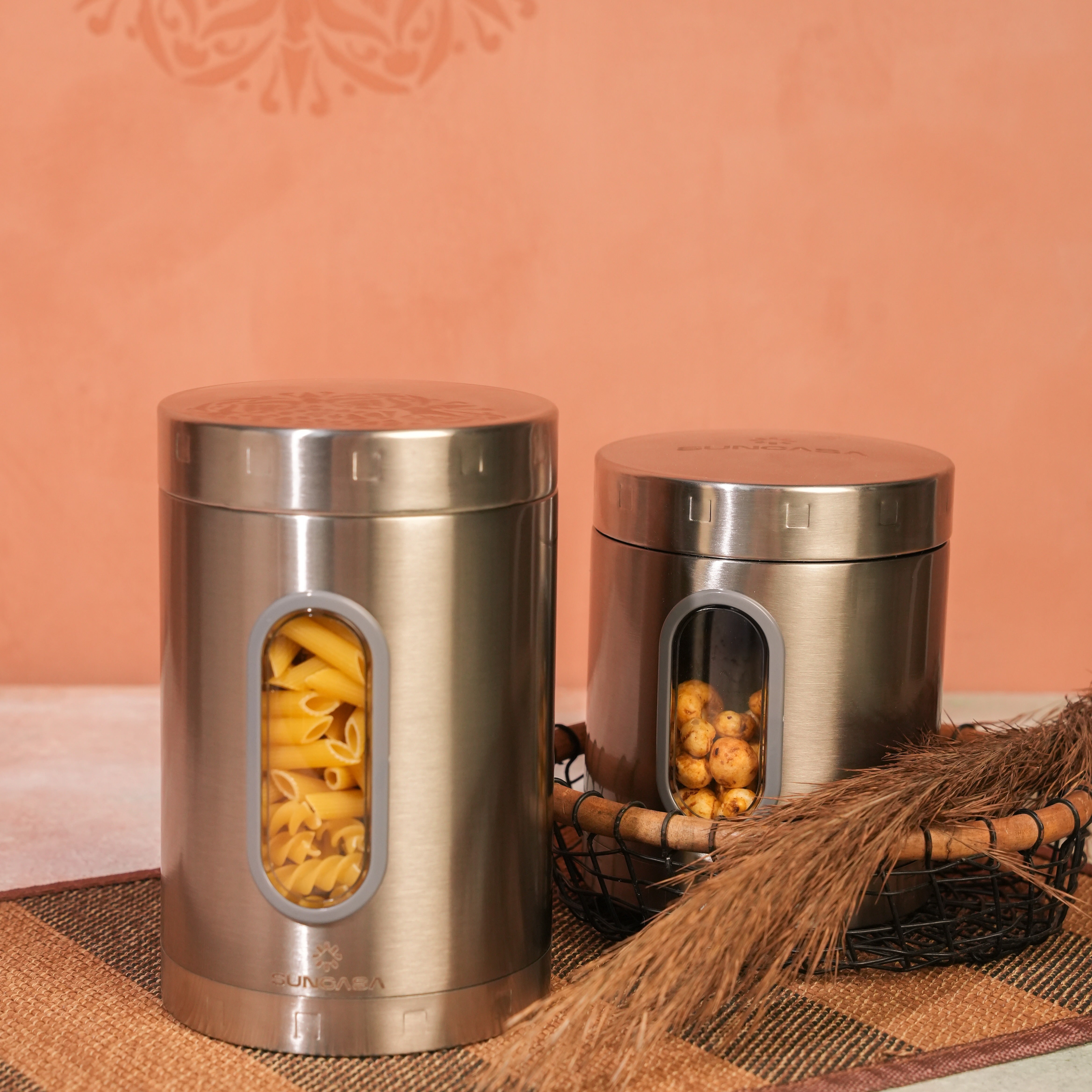 SUNCASA Essentra S.S Screw Lid Canister, 1500 ml