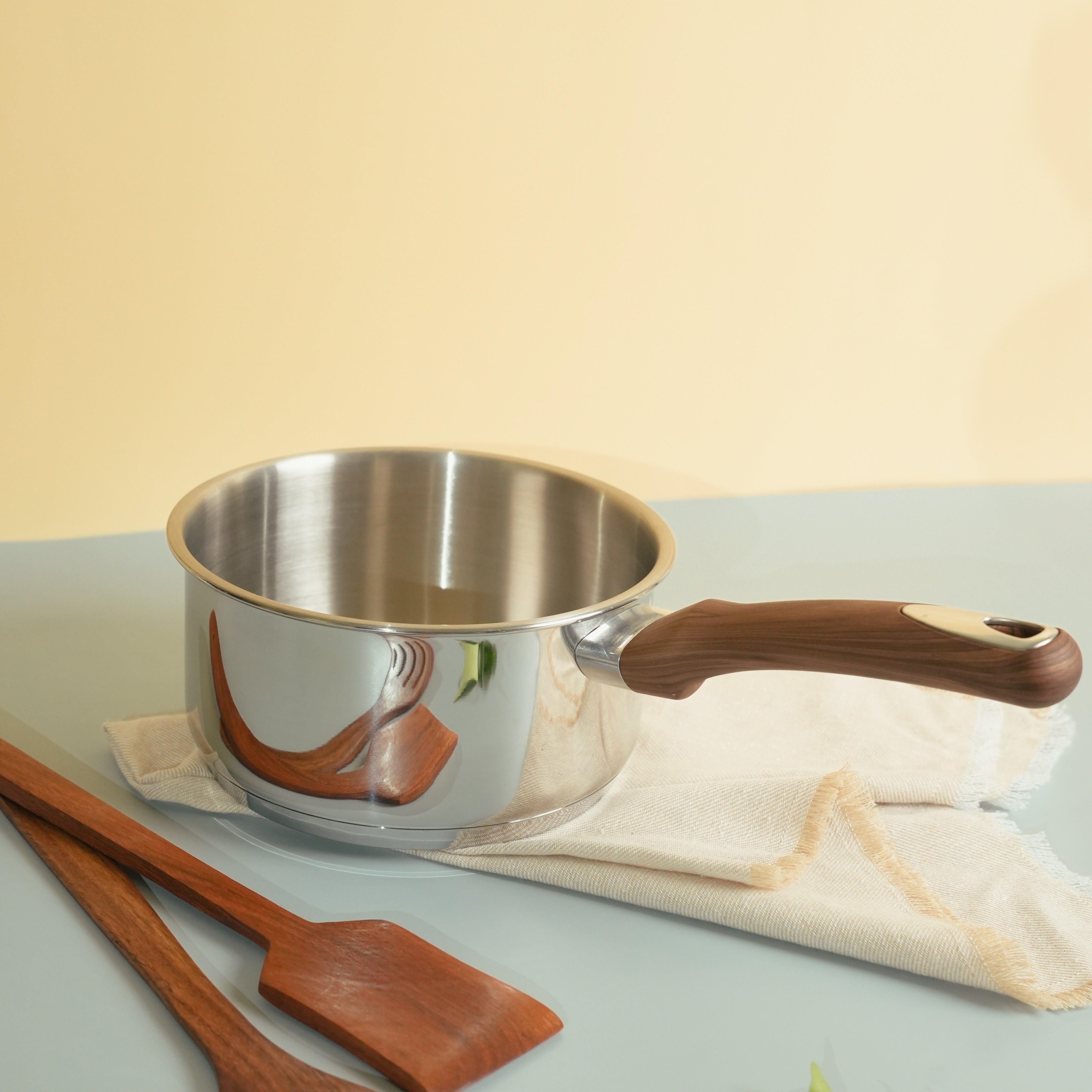 SUNCASA Impact Pro Luxe Saucepan with Glass Lid, 20cm