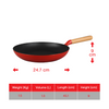 SUNCASA Castella Pre Seasoned Cast Iron Frypan, 24cm/ 1.3L