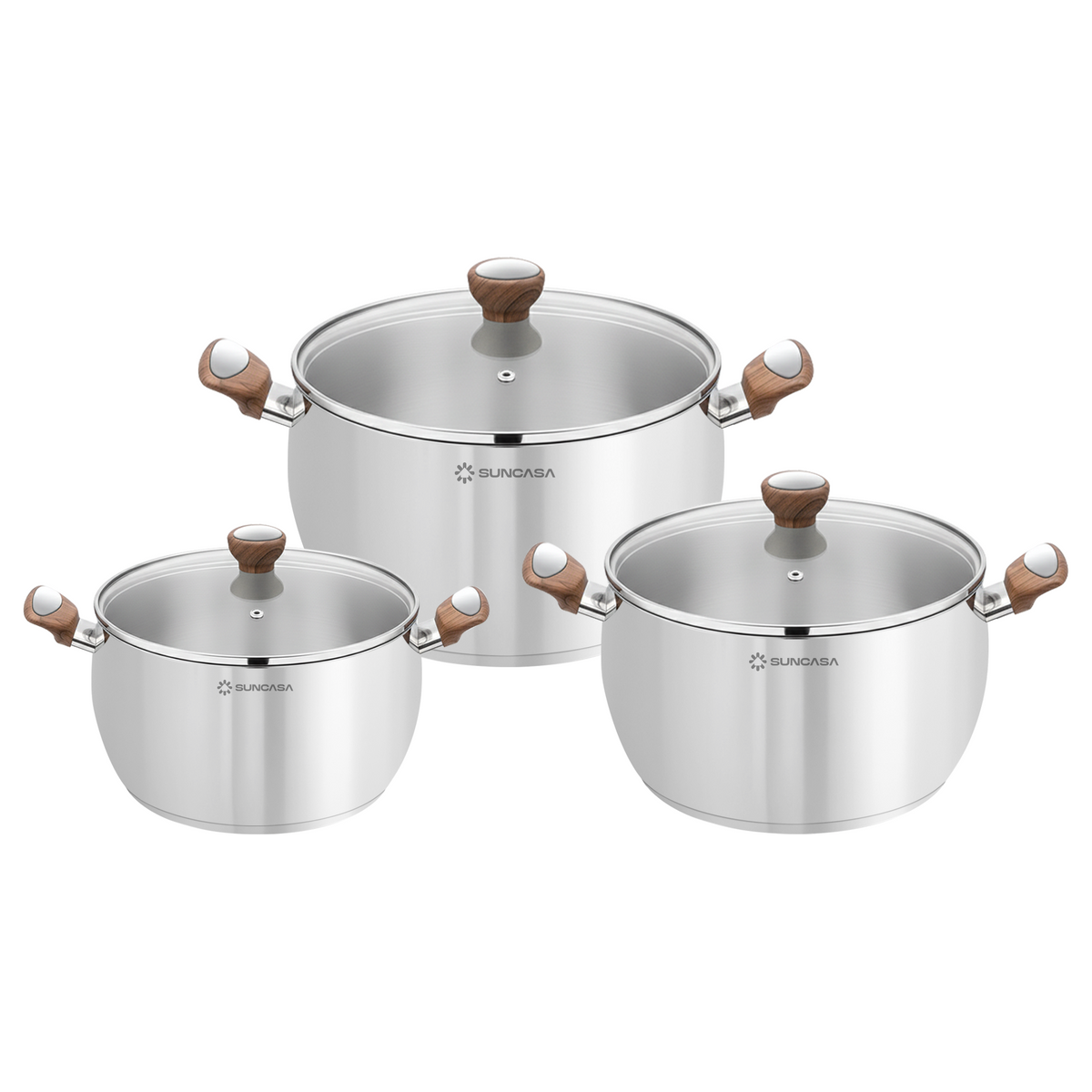 Impact Pro Luxe Cookware Set Belly Casserole Set of 3 ( 16cm + 18cm + 20cm)
