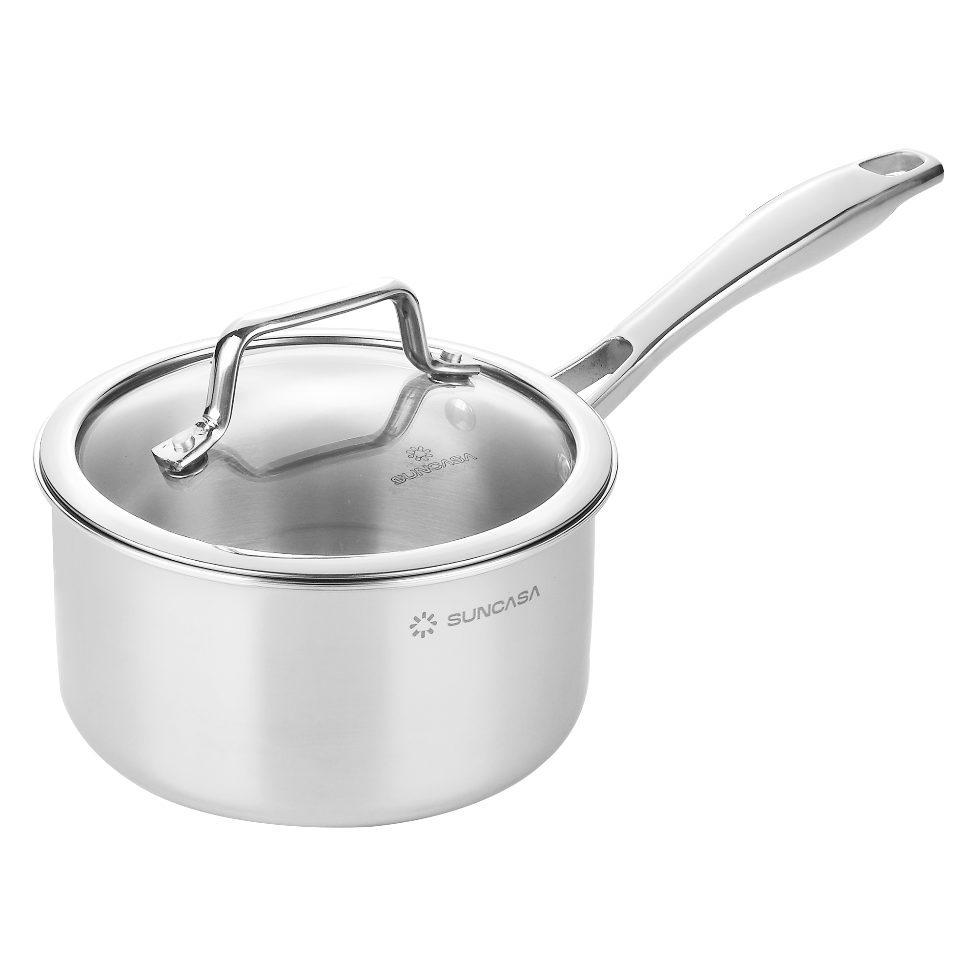 SUNCASA Trismart Triply Sauce pan with lid, 20 cm