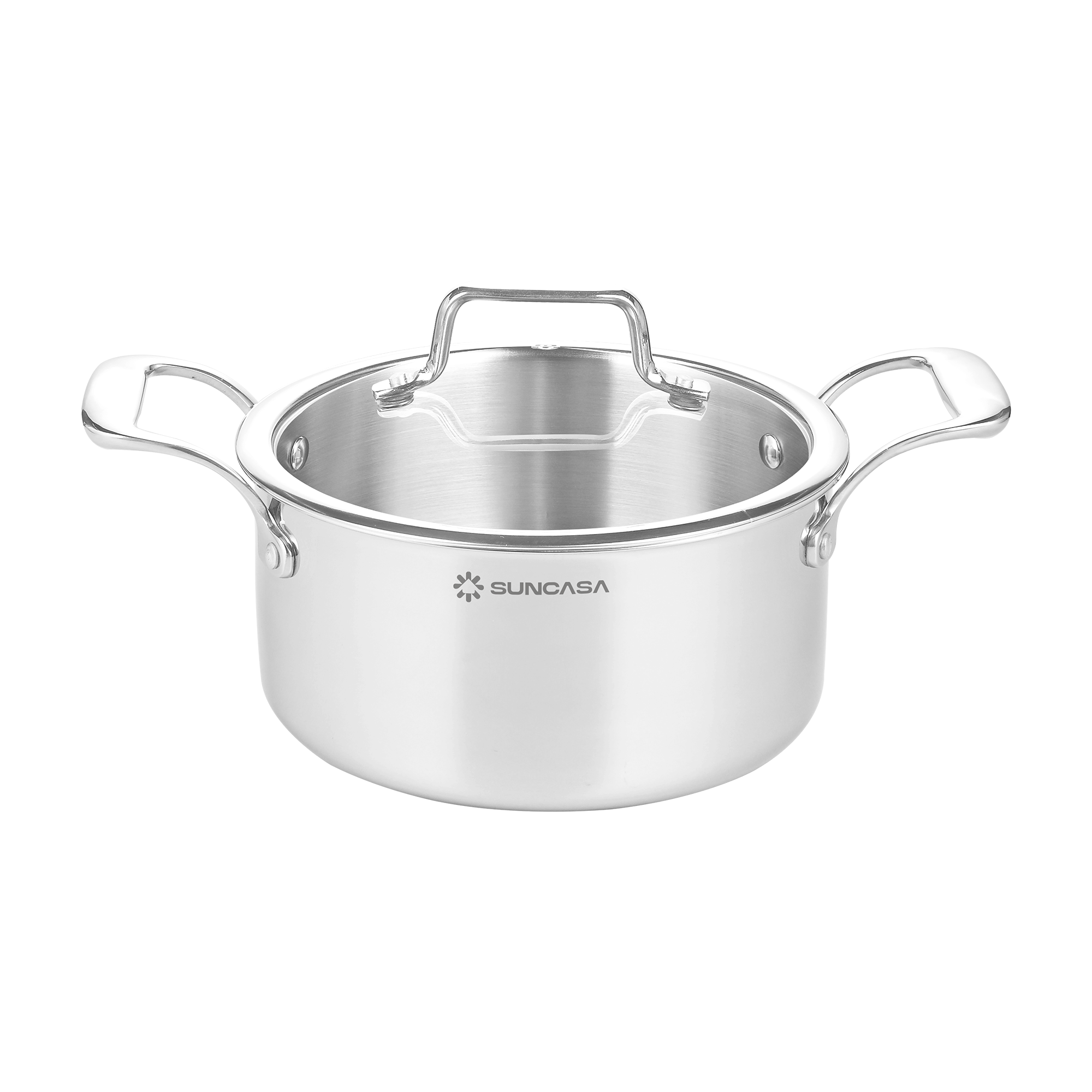 SUNCASA Trismart Triply Casserole with lid,18 cm