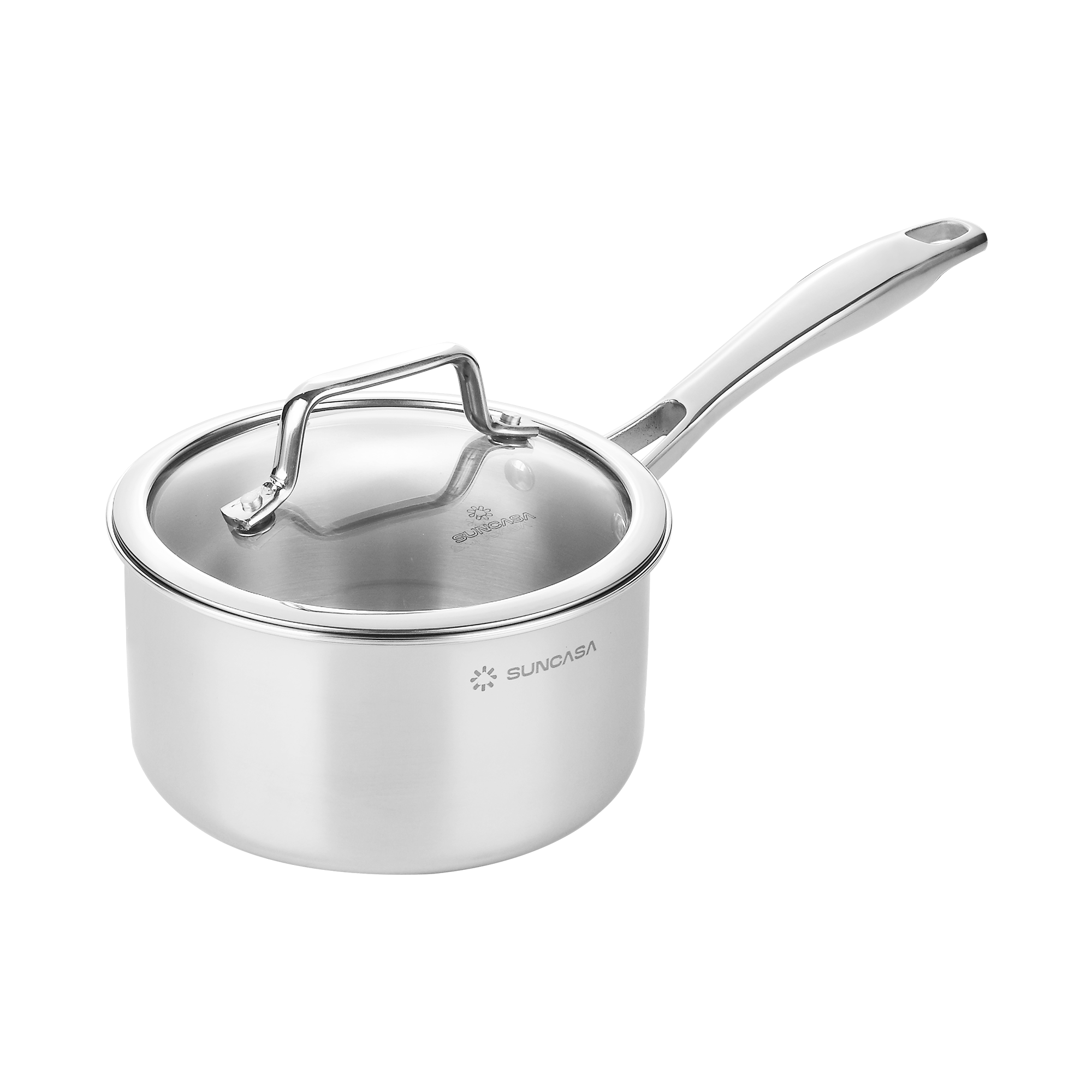 SUNCASA Trismart Triply Sauce pan with lid, 14 cm