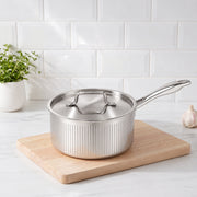 Trishield Elite Hammered Sauce pan with lid 16 cm
