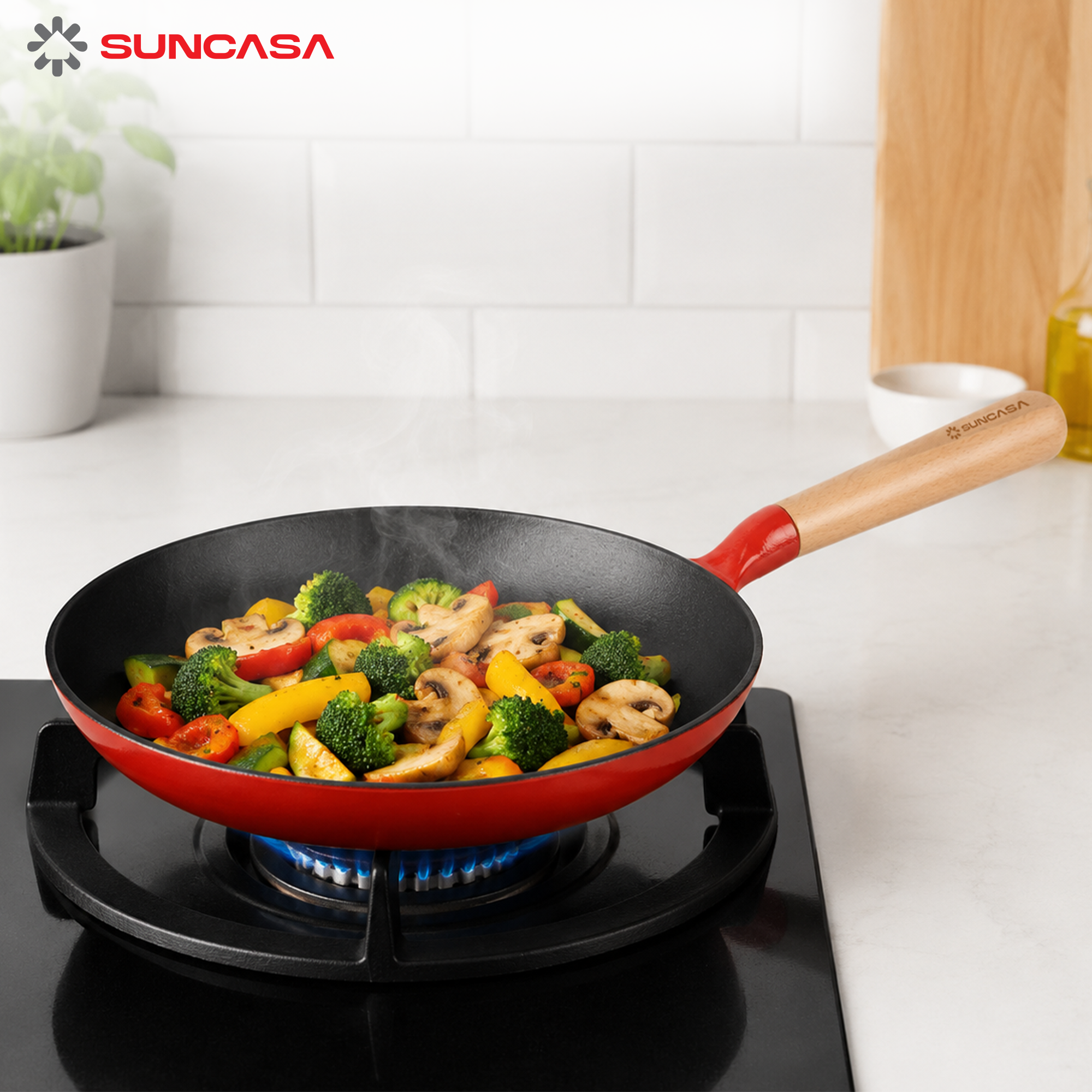 Castella Pre Seasoned Cast Iron Frypan, 20cm/ 0.8L
