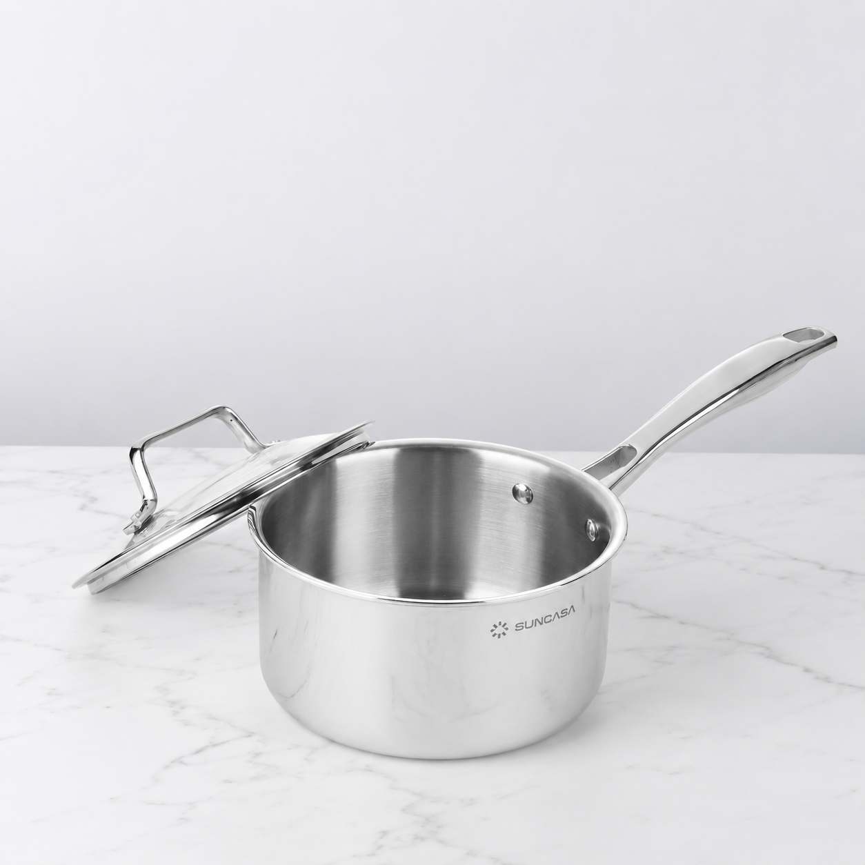 SUNCASA Trismart Triply Sauce pan with lid, 14 cm