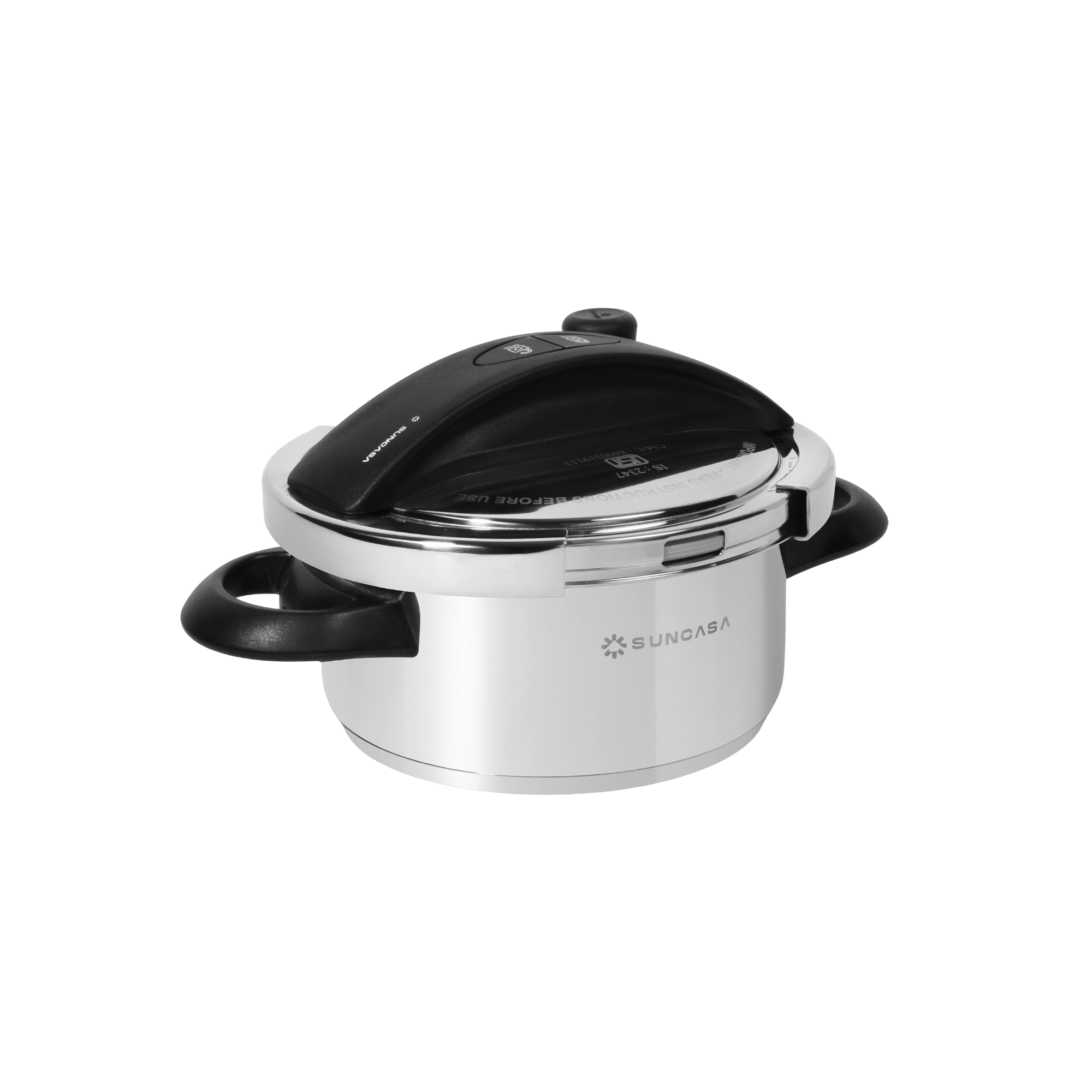SUNCASA Impact Pro Click On Pressure Cooker 3L