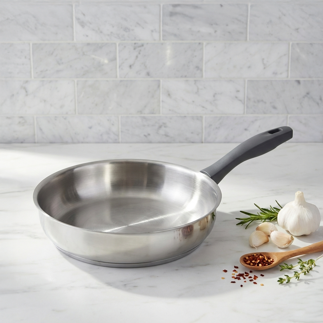 SUNCASA Impact Pro Stainless Steel Frypan, 24cm