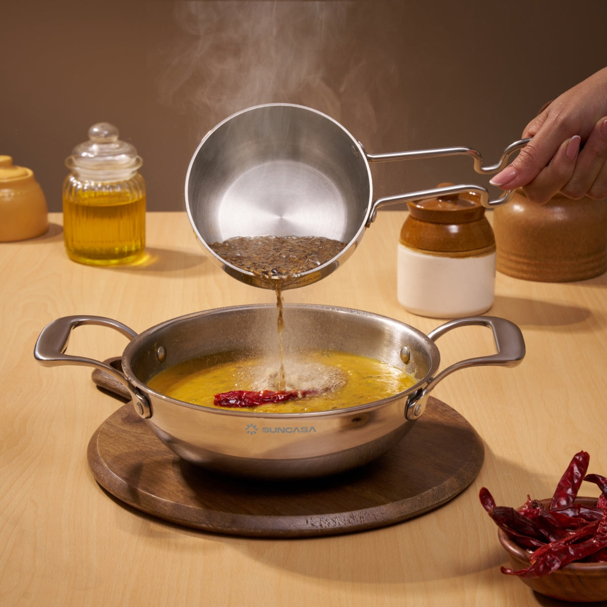 Trismart Triply Tadka pan, 10cm